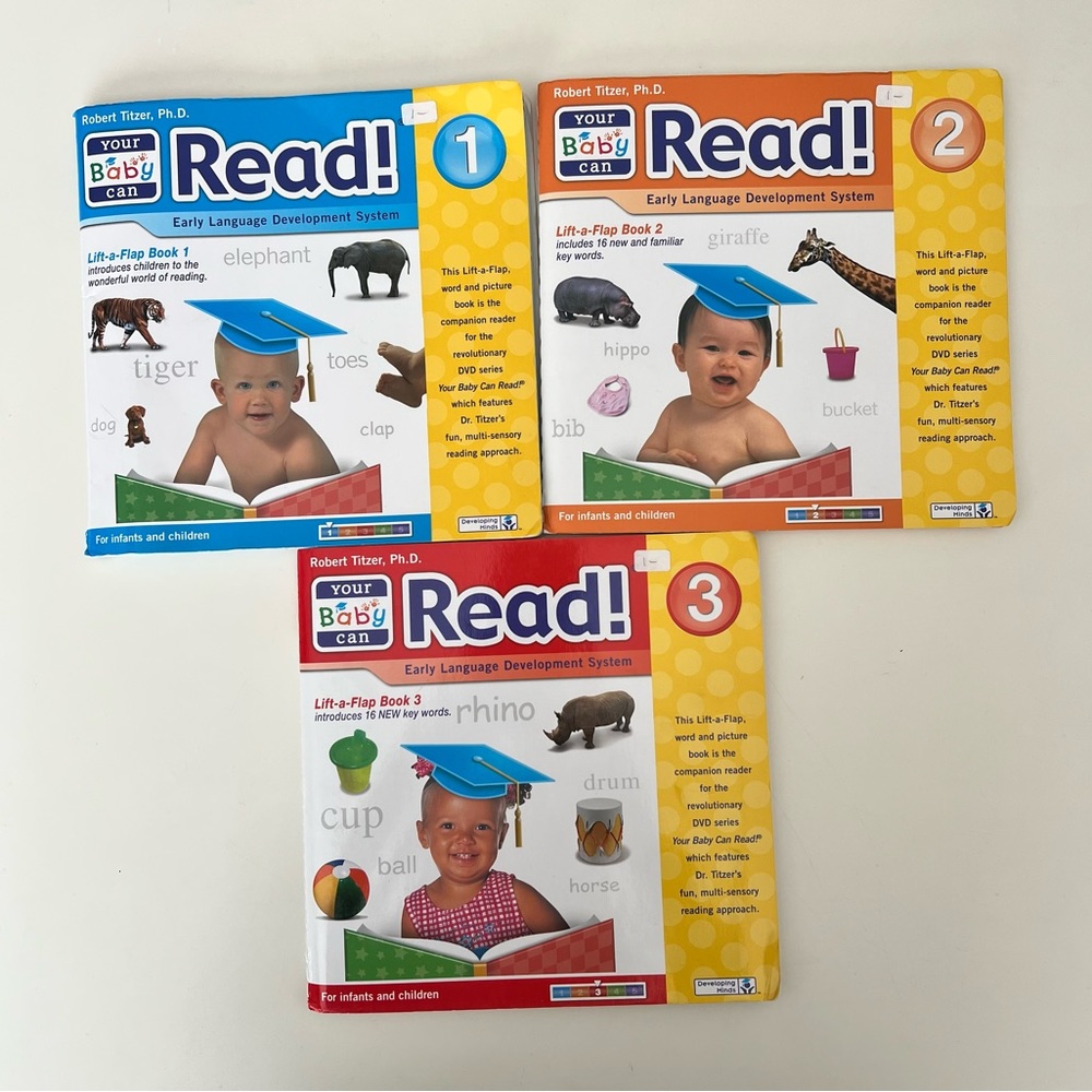 Your Baby Can Read 3 lift the flap books baby Montessori learning